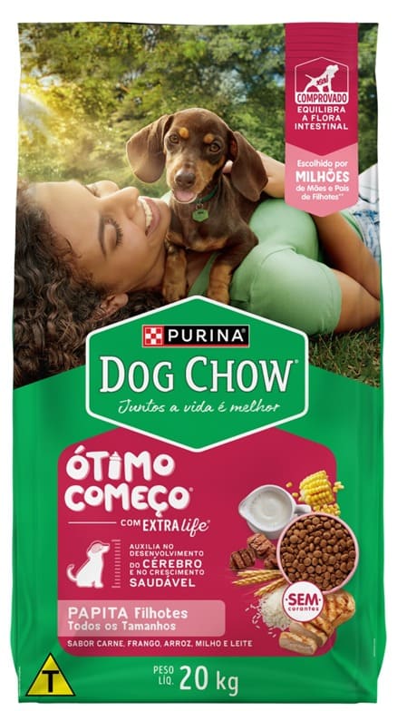 DOG CHOW EXTRALIFE PAPITA (CARNE E FRANGO) - 20KG