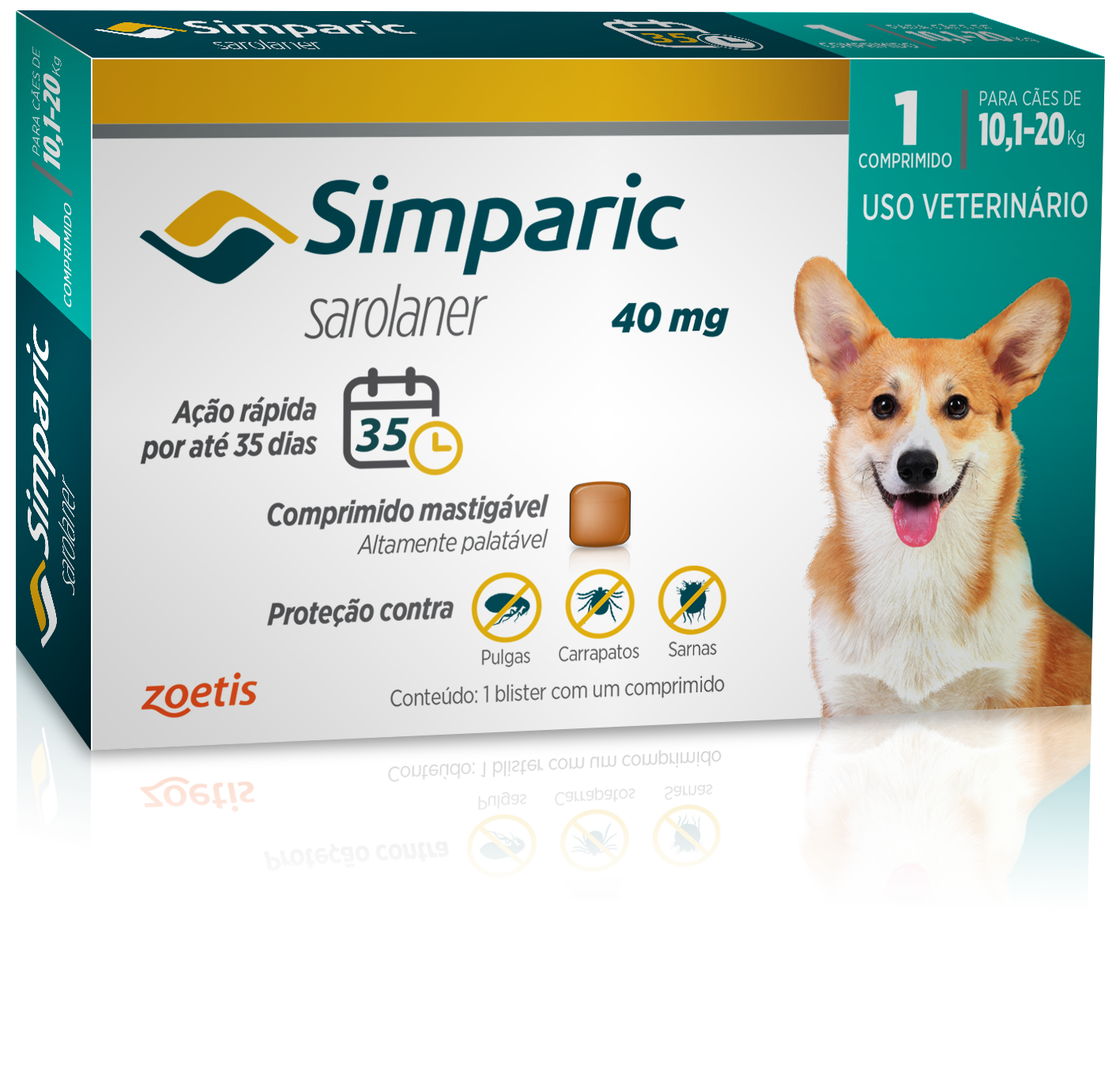 SIMPARIC 40MG (10,1 A 20KG) - 1 COMPRIMIDOS