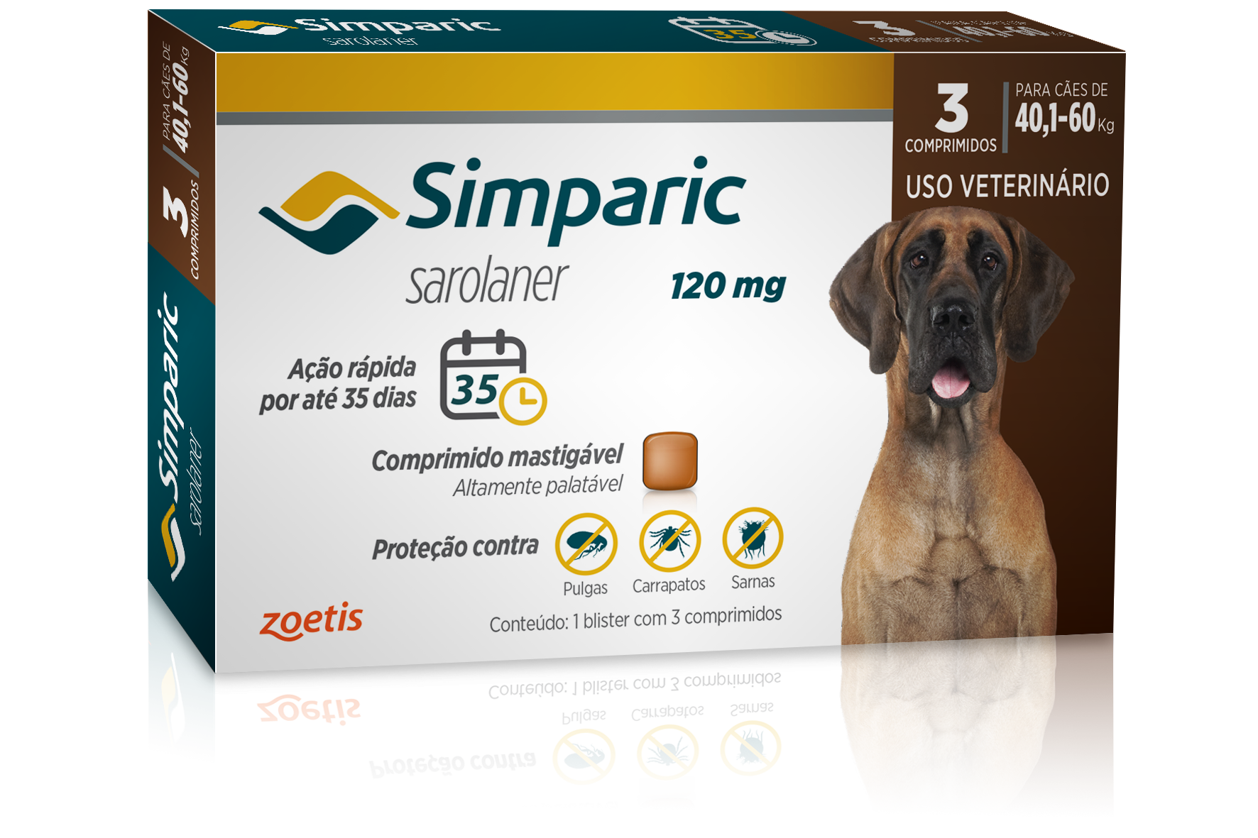 SIMPARIC 120MG (40,1 A 60KG) - 3 COMPRIMIDOS