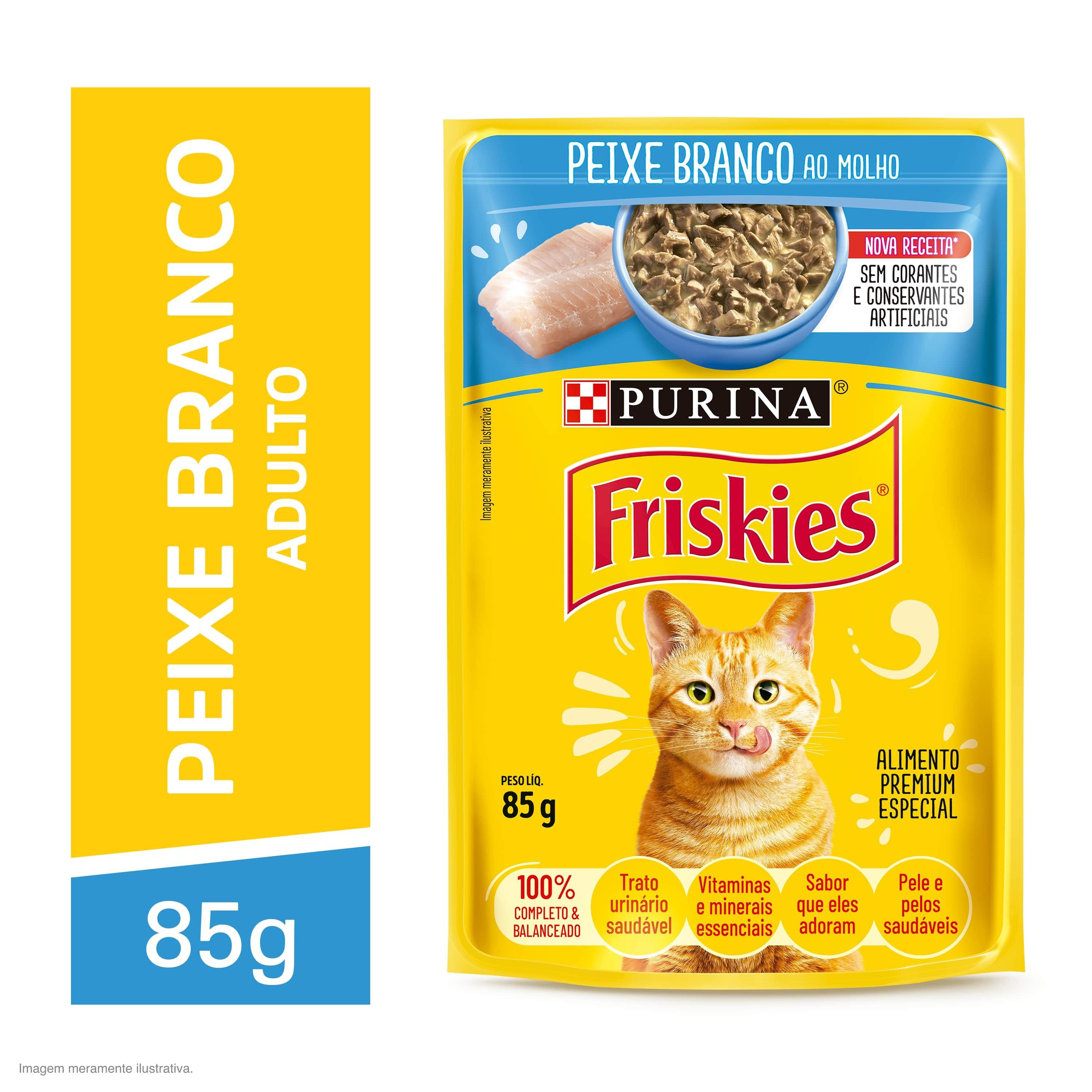 FRISKIES SACHE (PEIXE BRANCO AO MOLHO) - 85G
