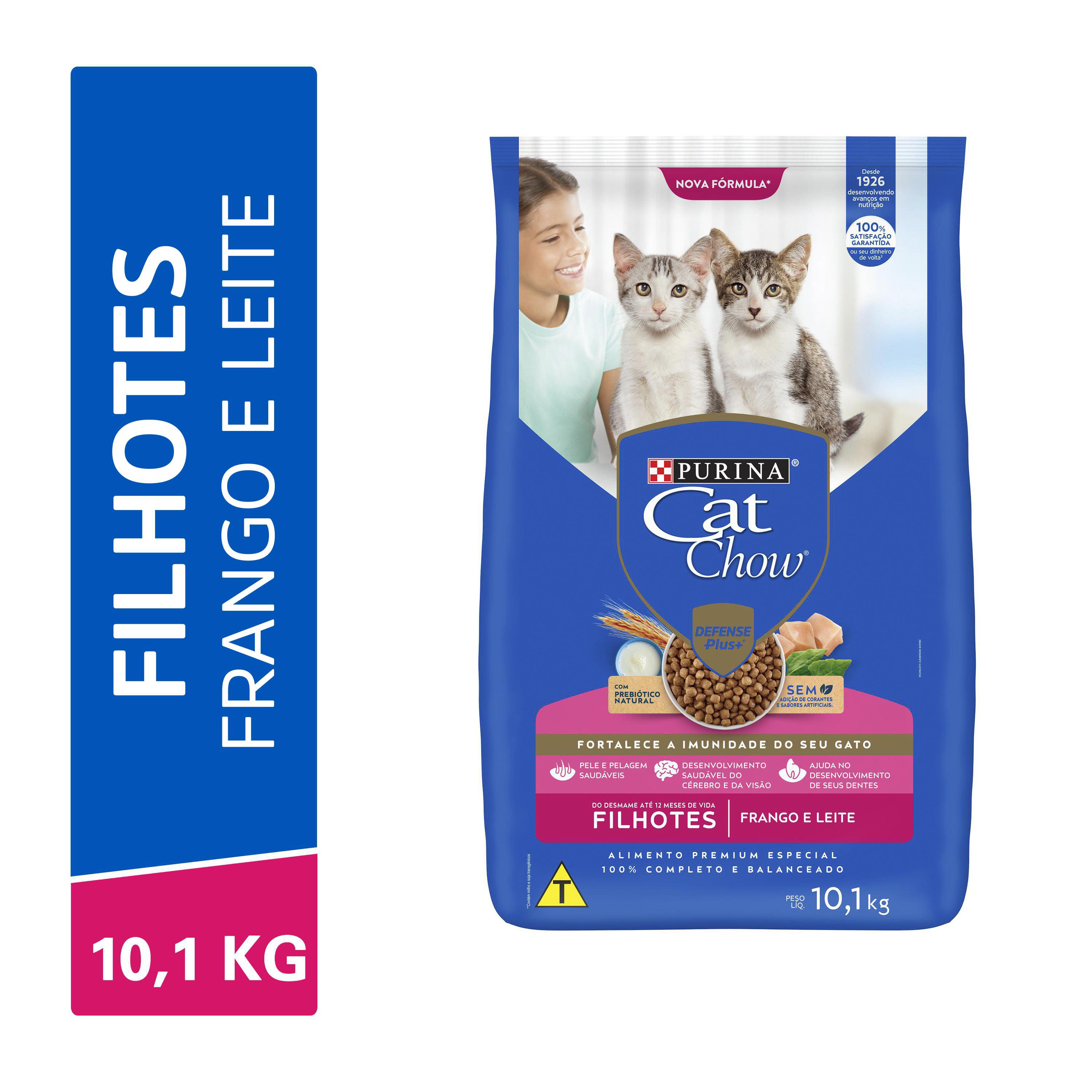CAT CHOW FILHOTES (FRANGO E LEITE) - 10,1KG