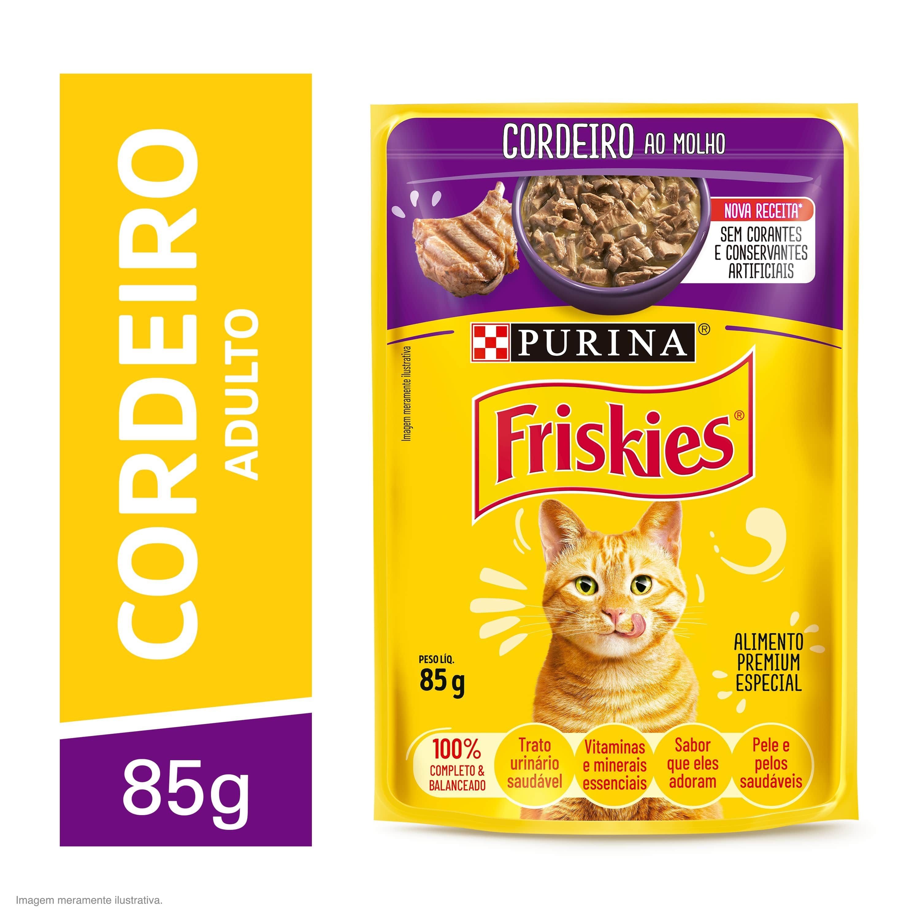 FRISKIES SACHÊ (CORDEIRO AO MOLHO) - 85G