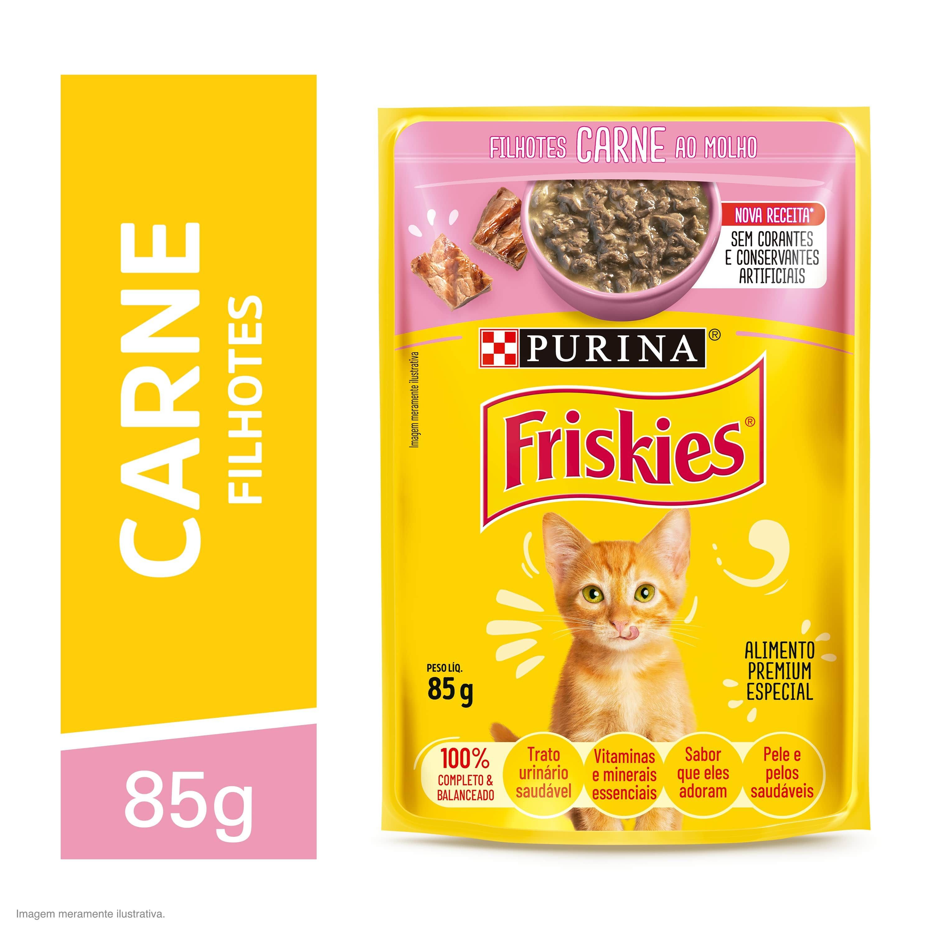 FRISKIES SACHÊ FILHOTE (CARNE AO MOLHO) - 85G