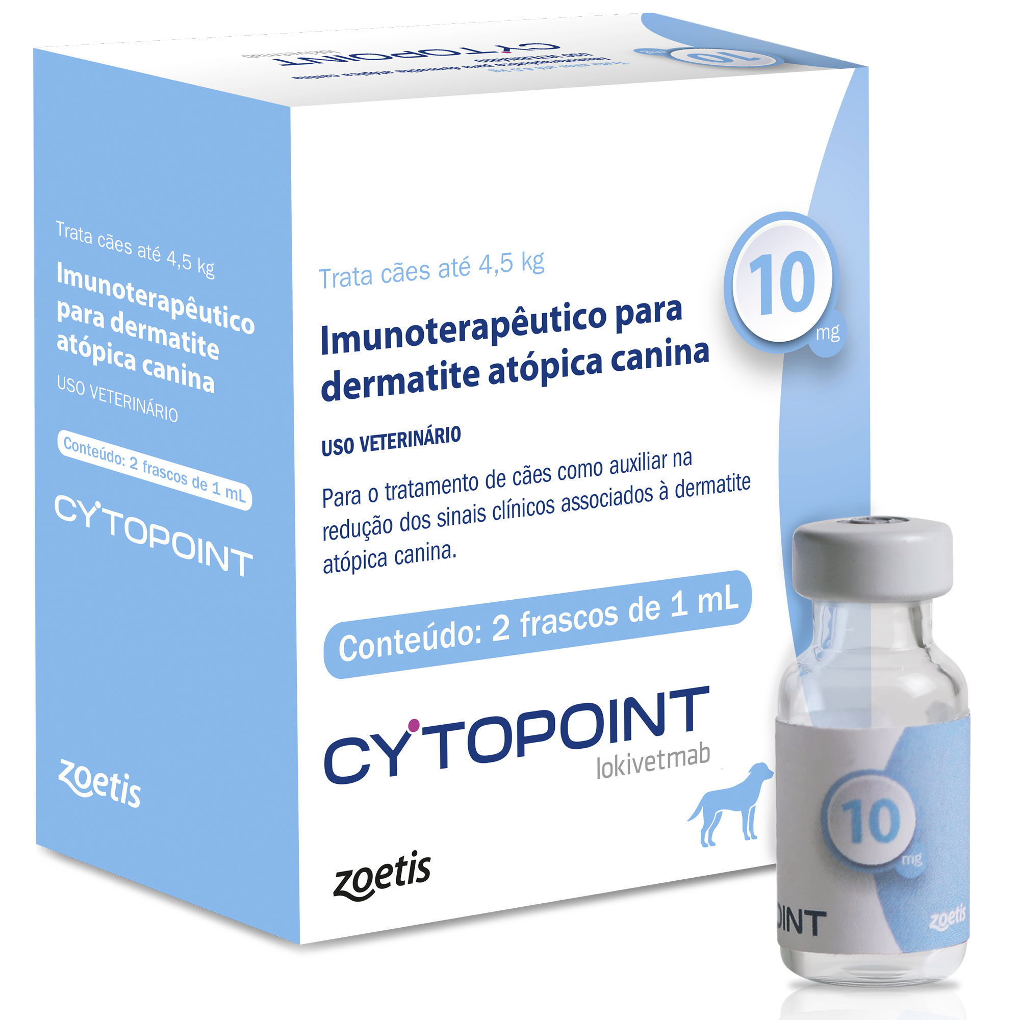 CYTOPOINT 10MG  (2,3 A 4,5KG) - 2 FRASCOS DE 1ML