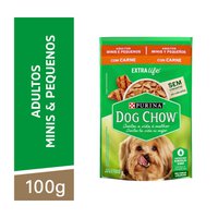 DOG CHOW SACHÊ ADULTO RAÇAS MINI E PEQUENA (CARNE) - 100G