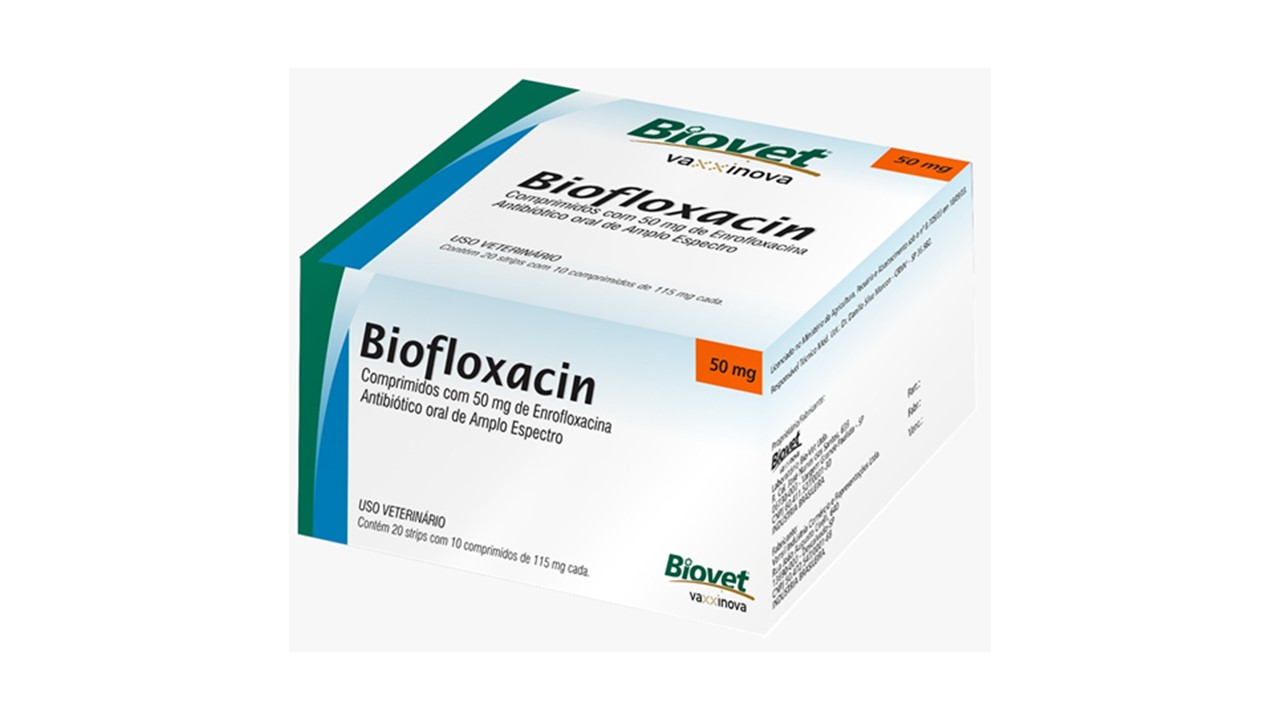 BIOFLOXACIN HOSPITALAR (50MG) - 20 SRIPS COM 10 COMPRIMIDOS