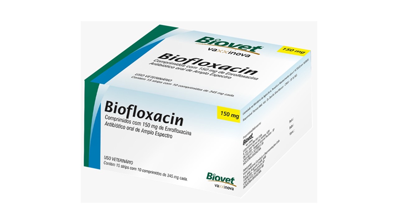 BIOFLOXACIN HOSPITALAR (150MG) - 15 SRIPS COM 10 COMPRIMIDOS