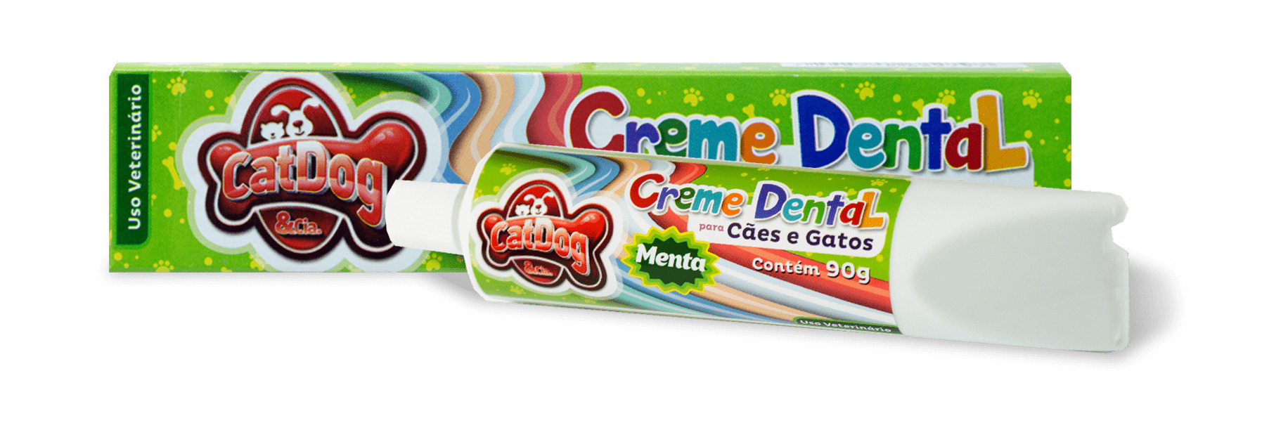 CAT DOG CREME DENTAL PET (MENTA) - 90G