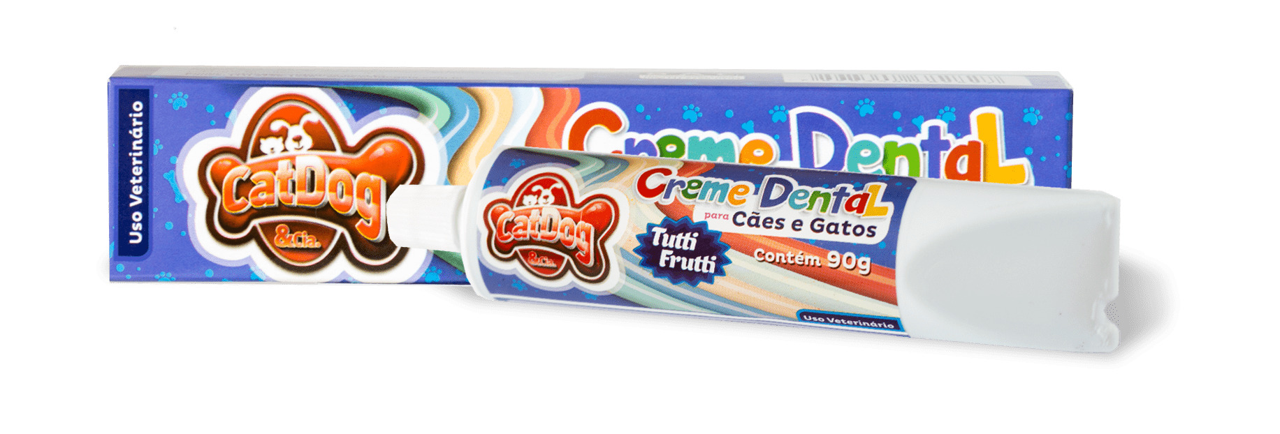 CAT DOG CREME DENTAL PET (TUTTI-FRUTTI) - 90G