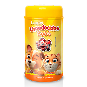 CAT DOG LENCOS UMEDECIDO PET (BEBE) - 75 UNIDADES