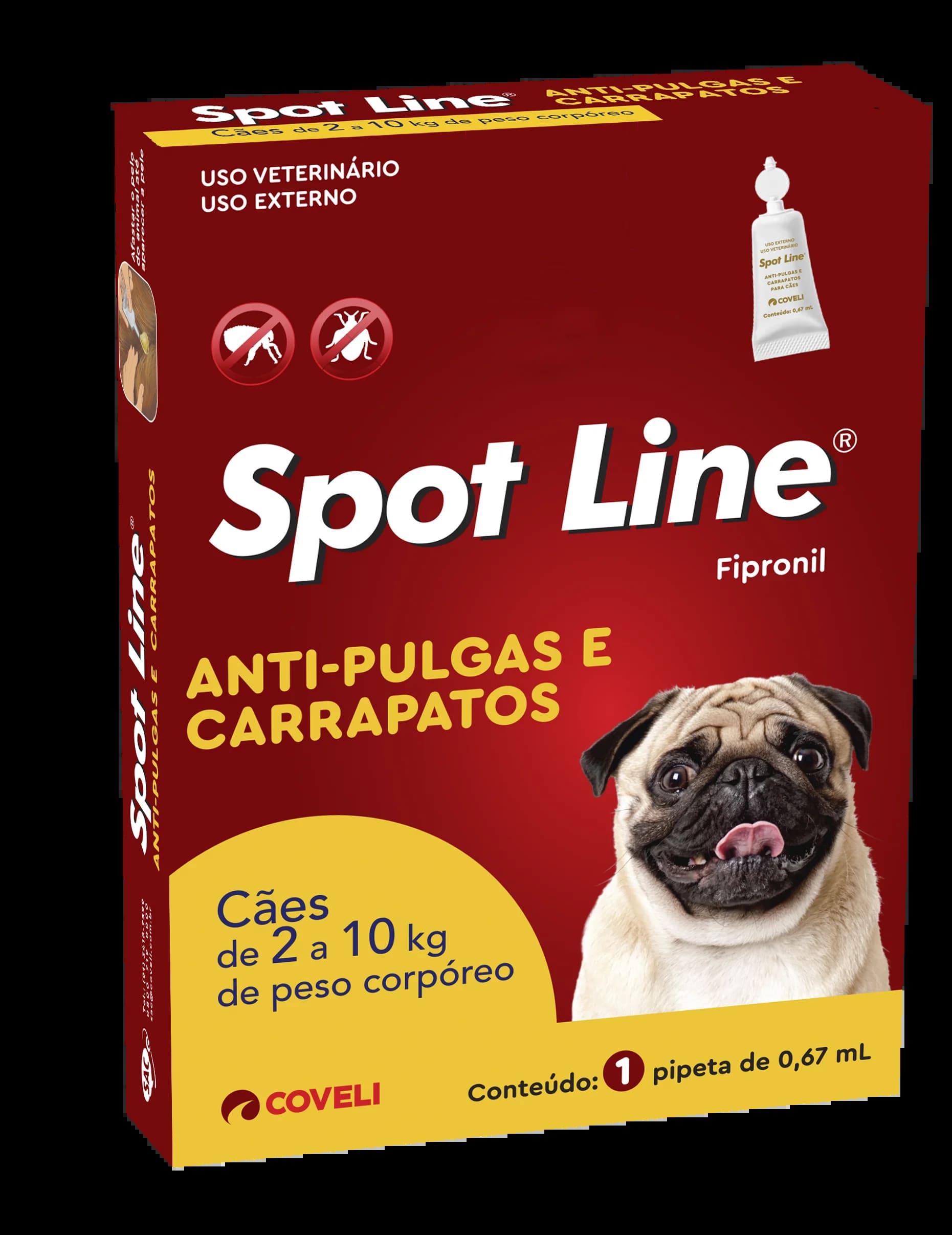 SPORT LINE ANTI-PULGAS E CARRAPATOS - 2 A 10 KG