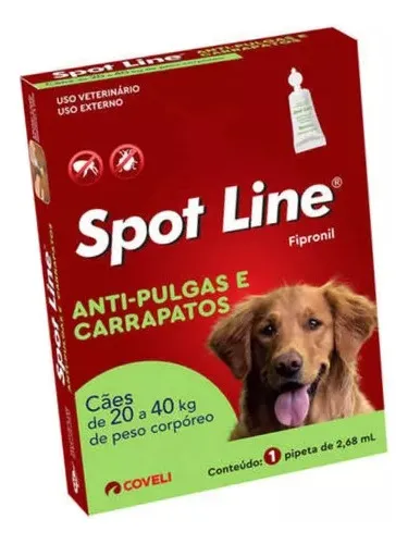 SPORT LINE ANTI-PULGAS E CARRAPATOS - 20 A 40 KG