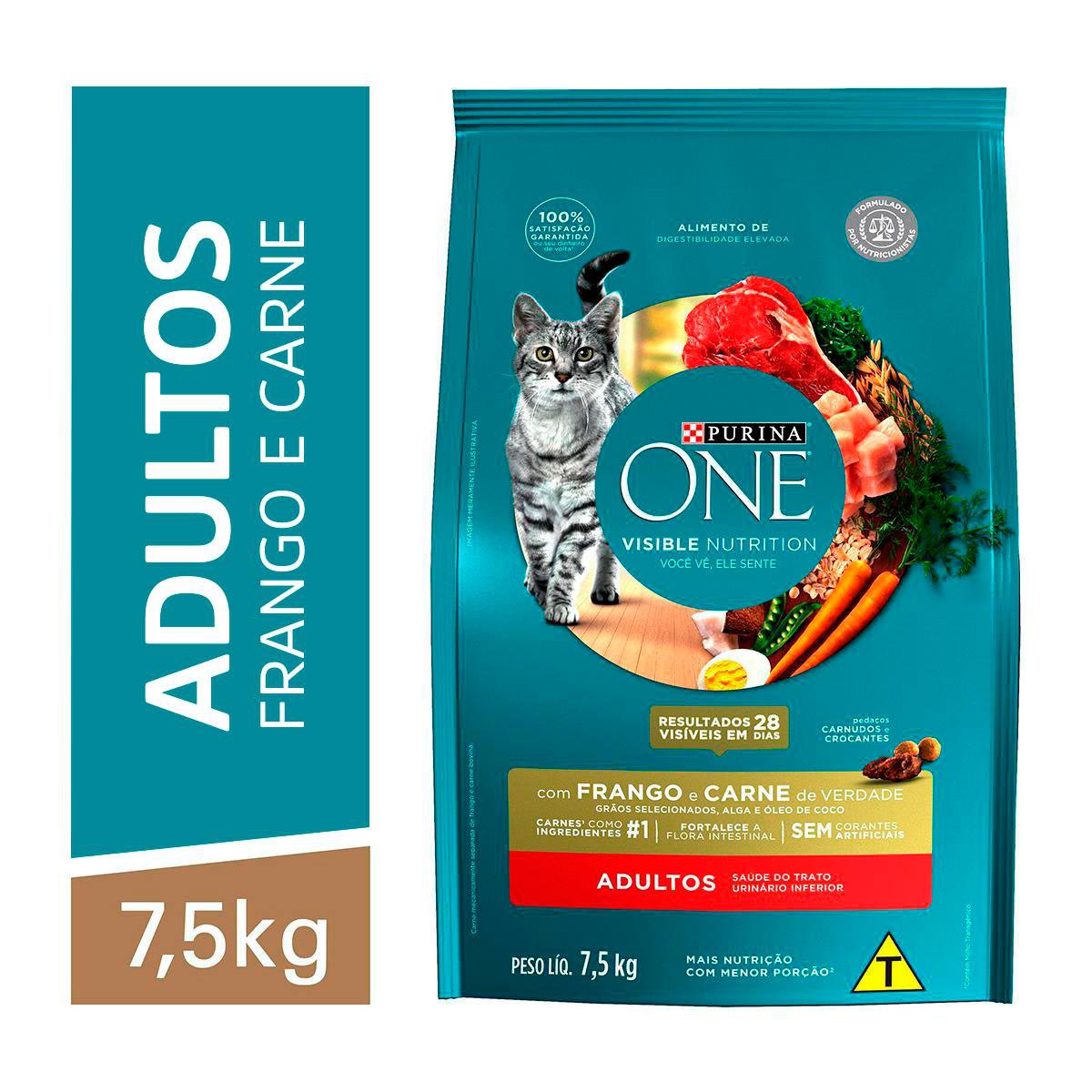 ONE GATO ADULTO (FRANGO E CARNE) - 7,5KG