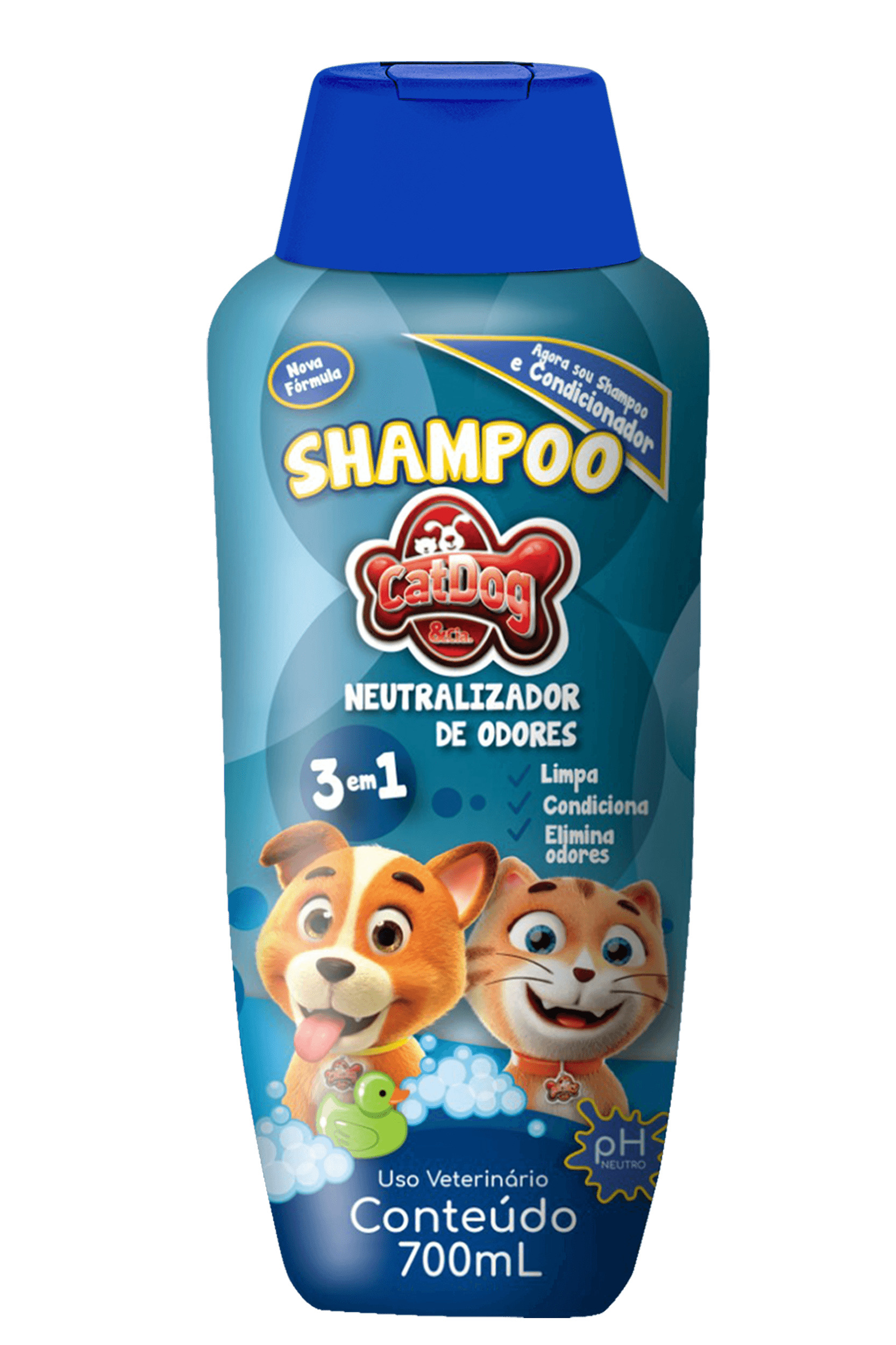 CAT DOG SHAMPOO (NEUTRALIZADOR DE ODORES 3 EM 1) - 700ML