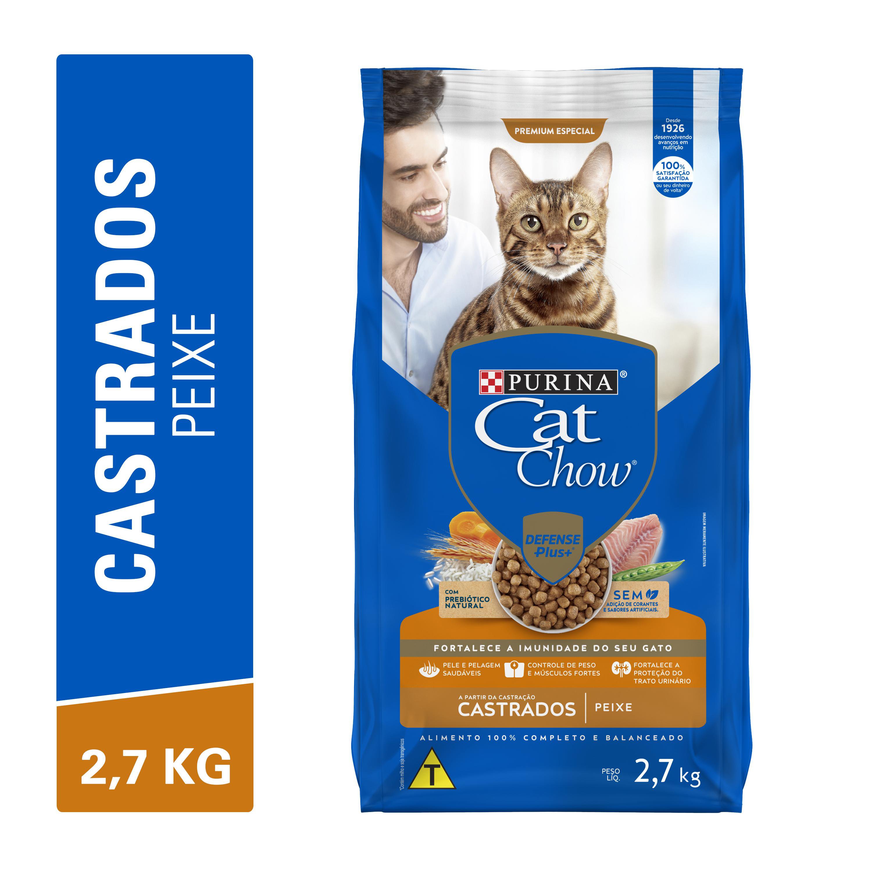 CAT CHOW PS CASTRADOS (PEIXE) - 2,7KG