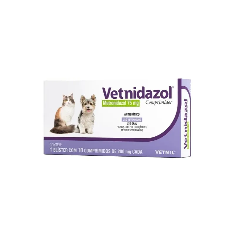 VETNIDAZOL 75MG 10COMP