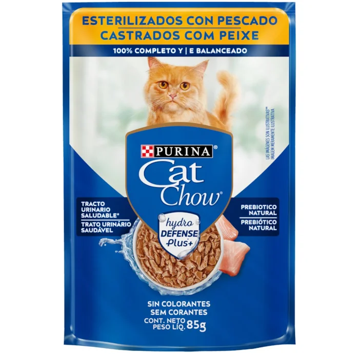 CAT CHOW SACHÊ CASTRADO (PEIXE) - 85G