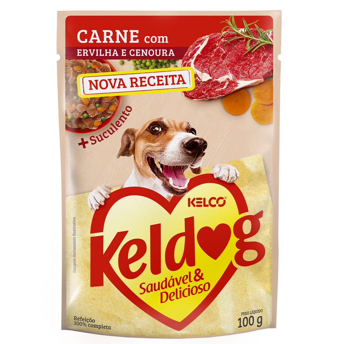 KELDOG ALIMENTO UMIDO SACHE CARNE, ERVILHA E CENOURA 100G