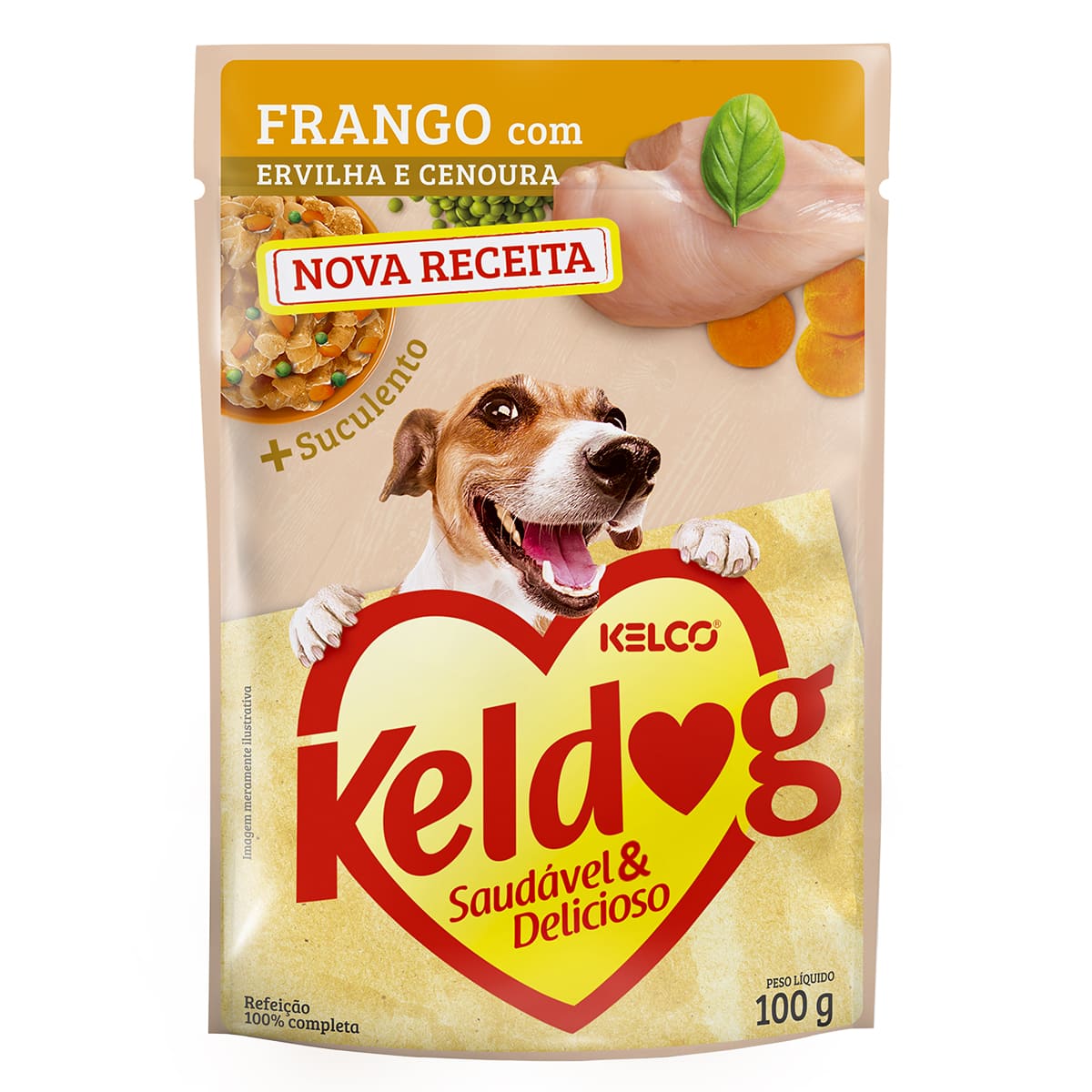 ELDOG ALIMENTO ÚMIDO SACHÊ FRANGO COM ERVILHA E CENOURA 100G