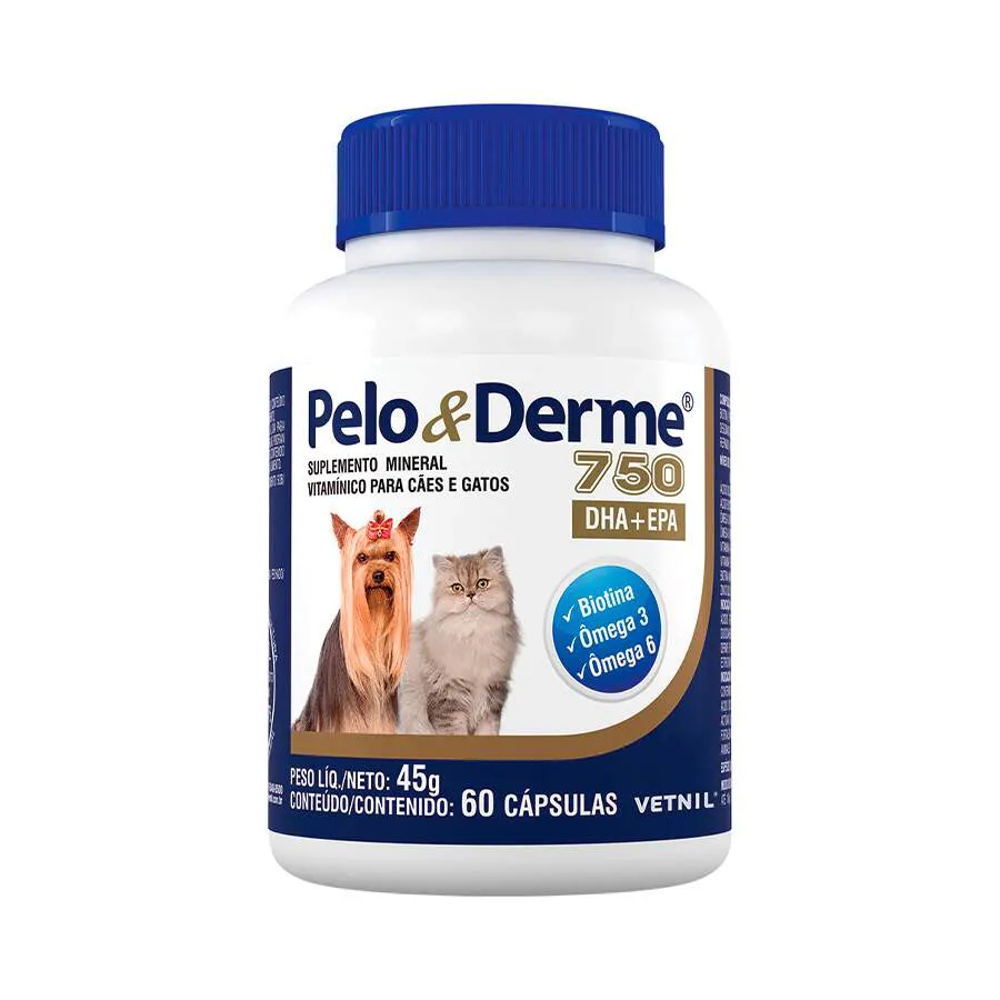 PELO E DERME 750MG DHA+EPA 60C