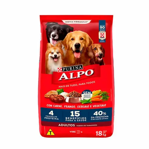 ALPO ADULTO CAR/FGO CER/VEG 18KG